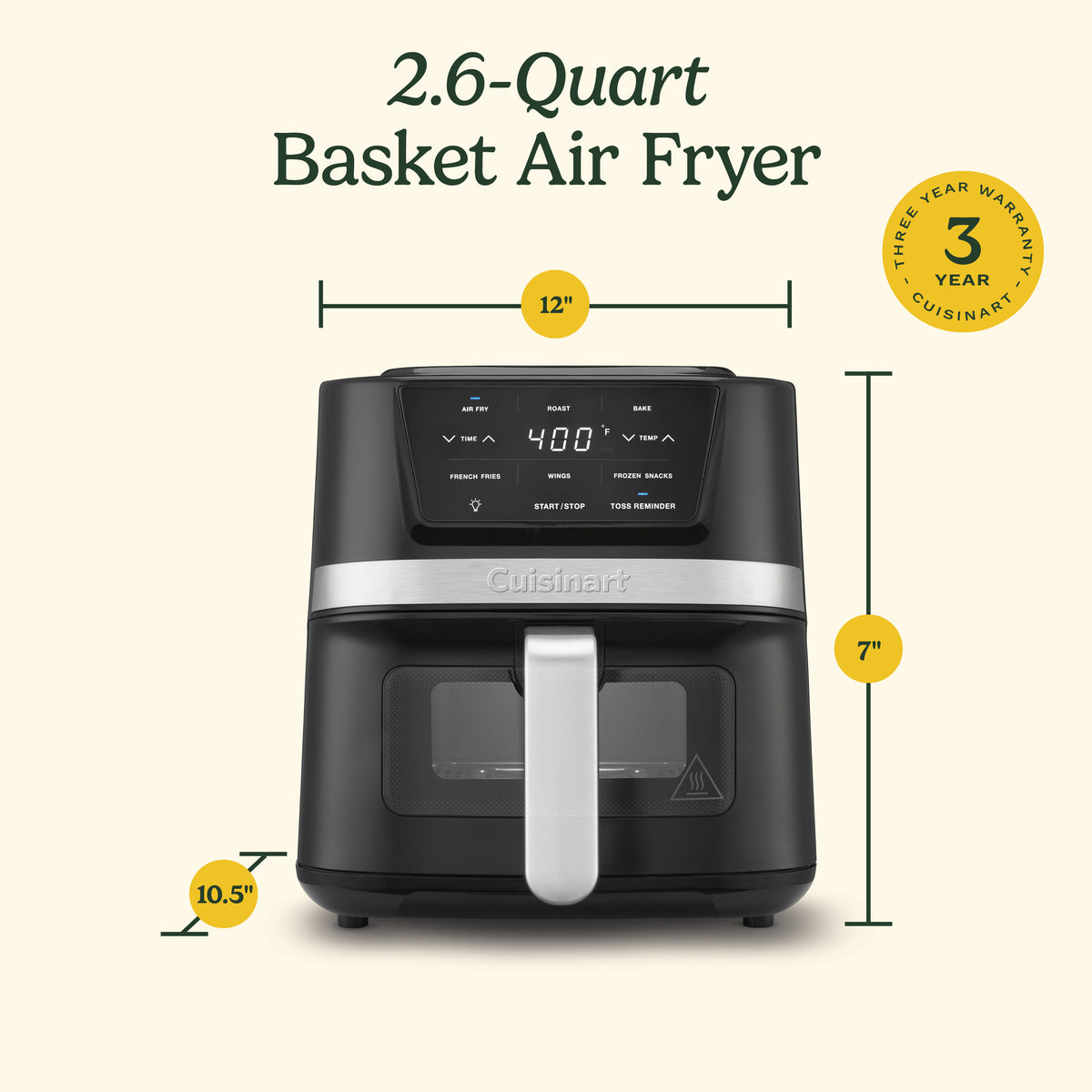 Small Digital Air Fryer, 2.6-qt Basket (AIR-80) | Cuisinart Appliances