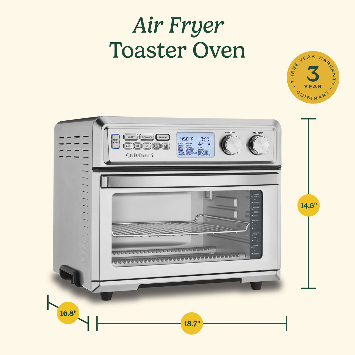 Large Air Fryer Toaster Oven (TOA-95NAS) | Cuisinart Appliances