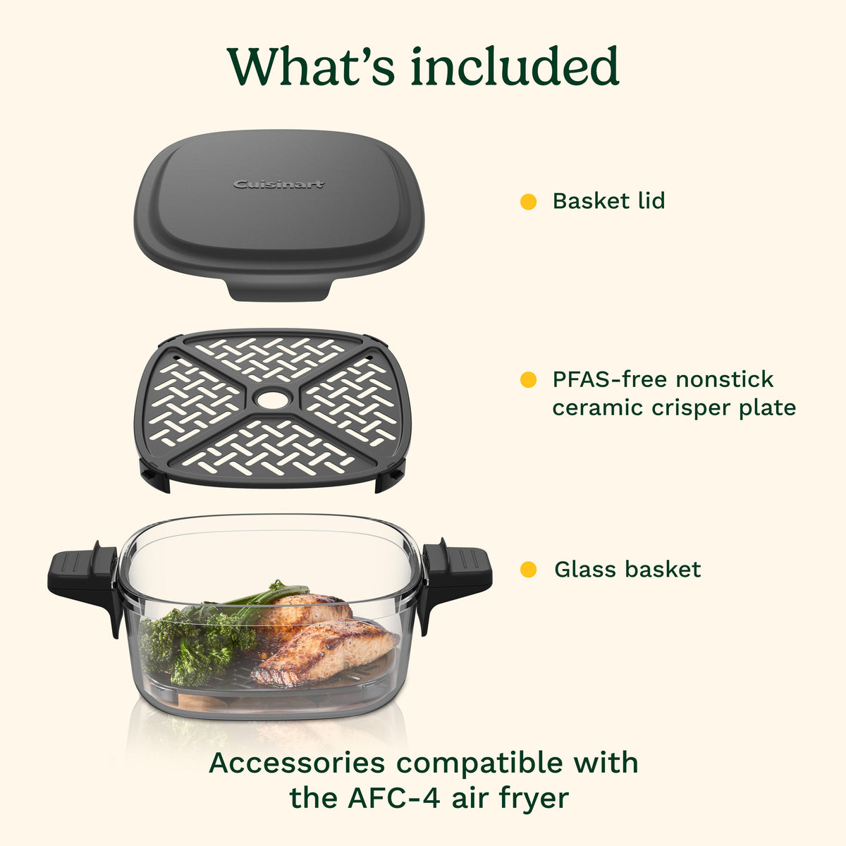 3-Piece Glass Air Fryer Accessory Set | Cuisinart Appliances