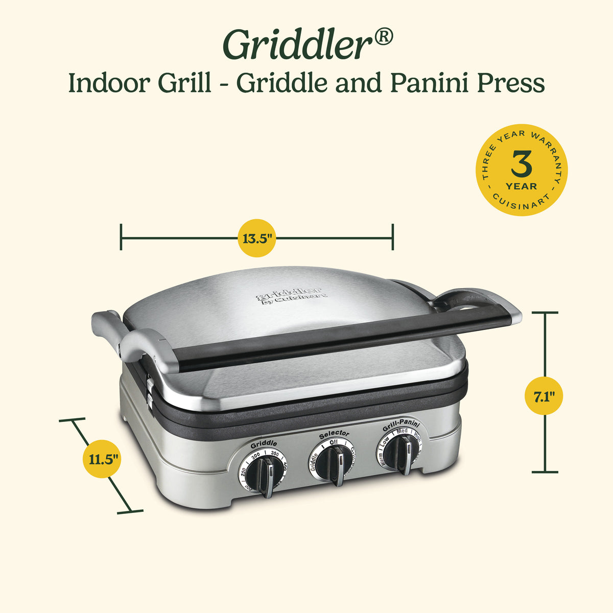 Griddler® Indoor Grill w/ Griddle & Panini Press | Cuisinart Appliances