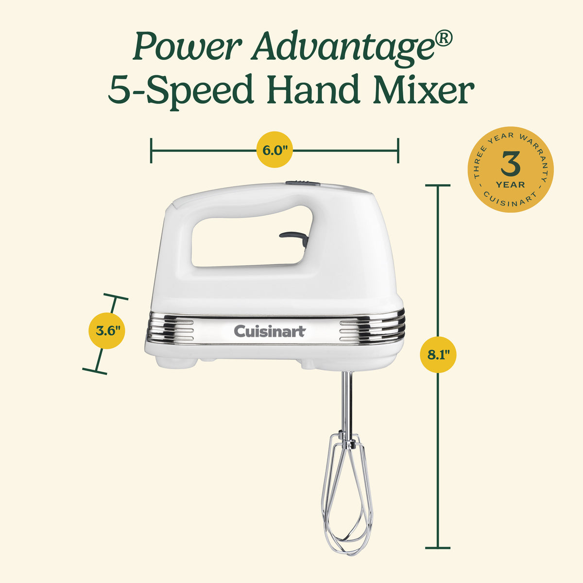 Power Advantage® 5-Speed Hand Mixer | Cuisinart Appliances