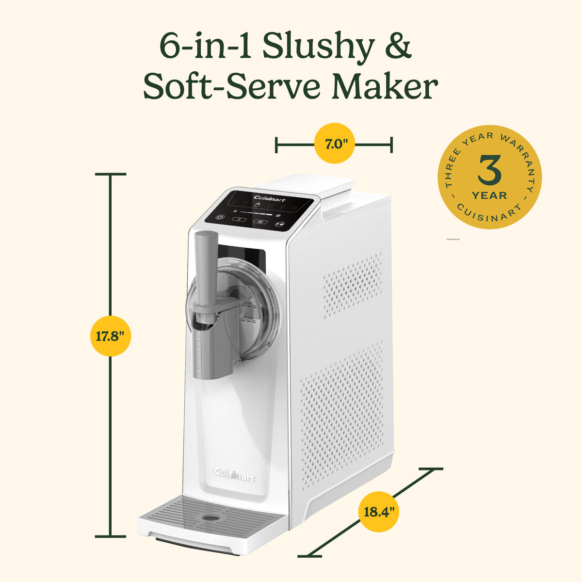 6-in-1 Slushy & Soft-Serve Ice Cream Maker | Cuisinart Appliances
