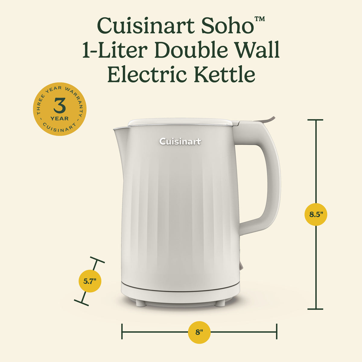 Soho™ 1-Liter Double-Wall Electric Kettle | Cuisinart Appliances