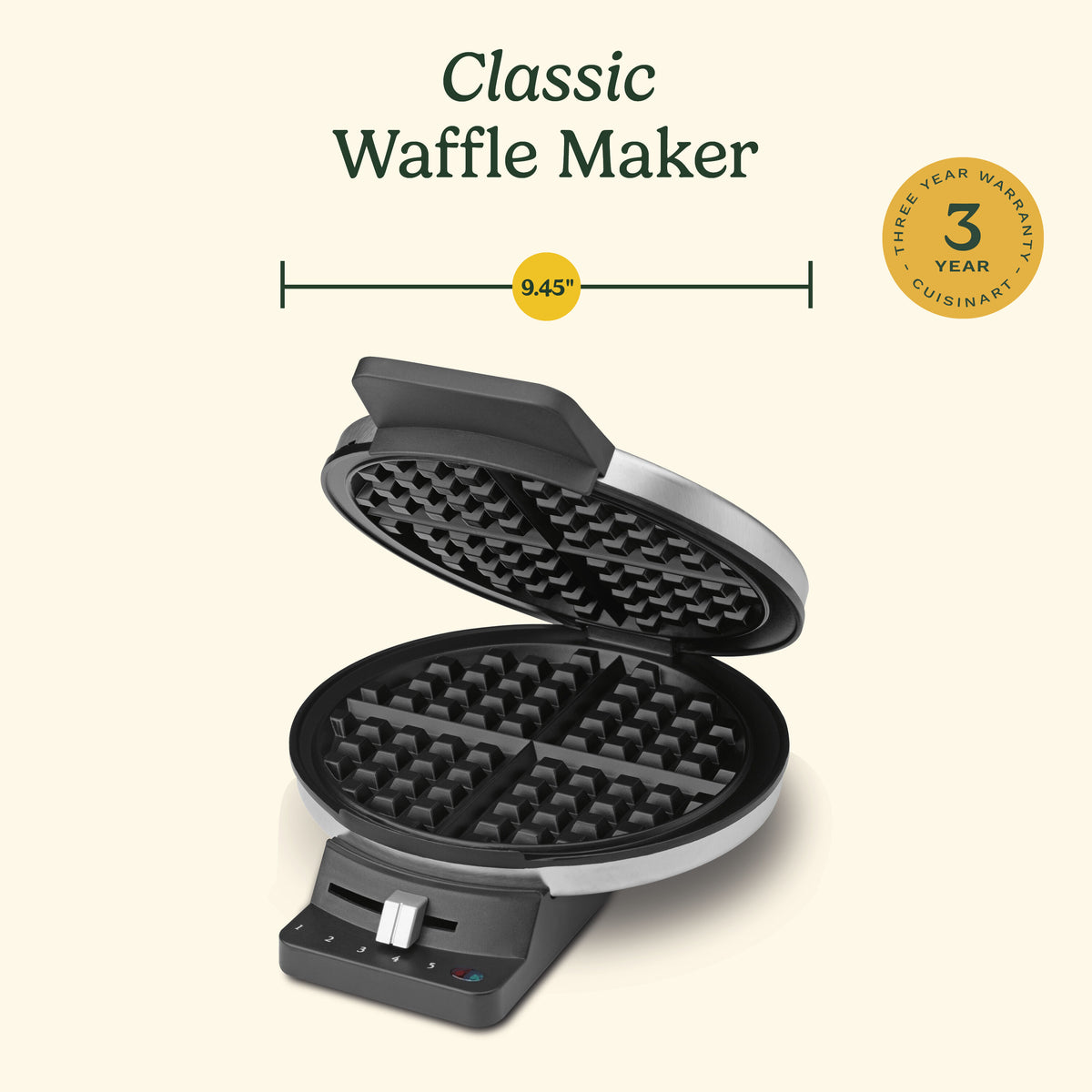 Round Classic Waffle Maker (WMR-CANAS) | Cuisinart Appliances