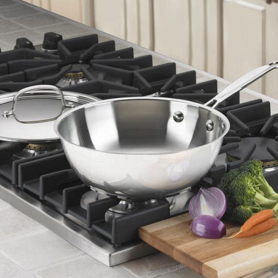 Chef's Classic™ Stainless 3 Quart Chef's Pan with Cover | Cuisinart Cookware