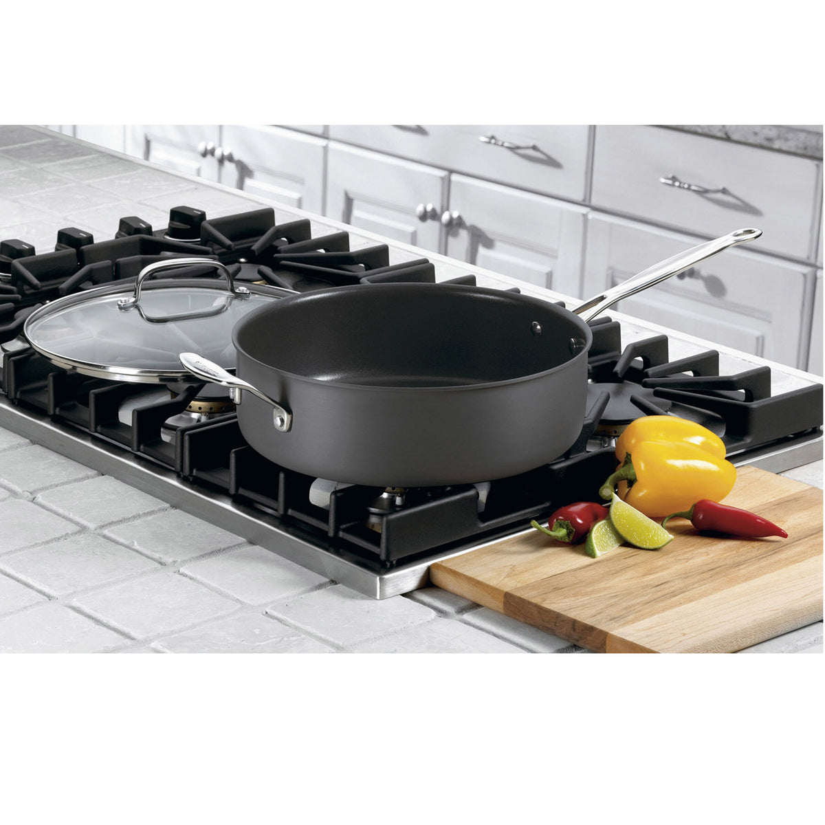Chef's Classic™ Nonstick Hard Anodized 5.5 Quart Sauté Pan with Helper Handle & Cover | Cuisinart Cookware