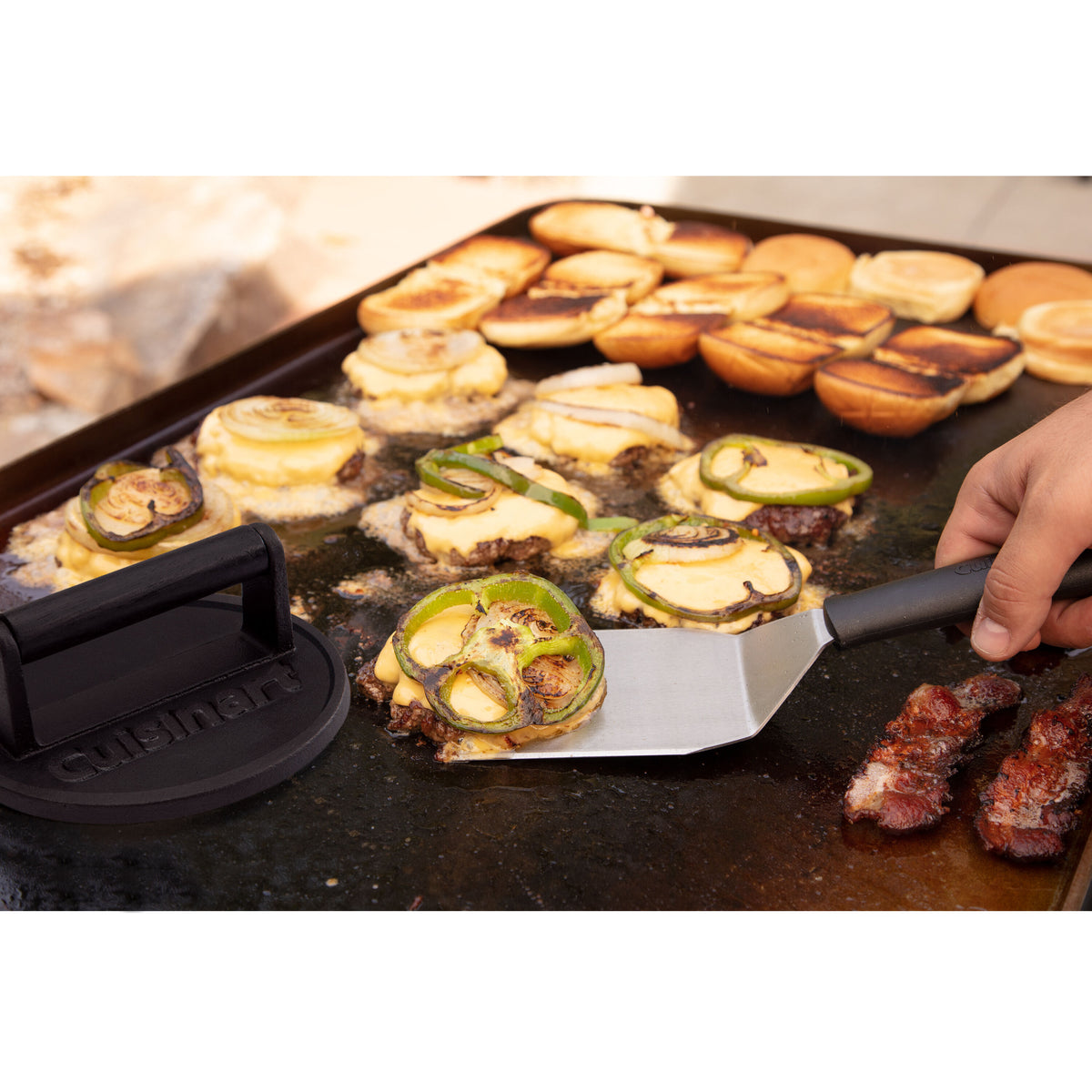 Cast Iron Smashed Burger Press | Cuisinart Outdoors