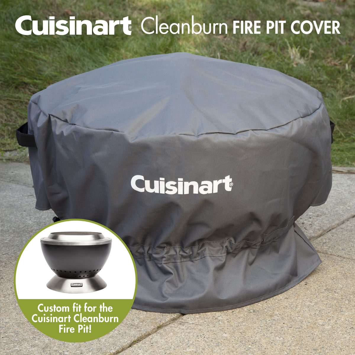 Cleanburn Outdoor Fire Pit Cover- Multi-Fit-19.5" & 24" | Cuisinart Outdoors