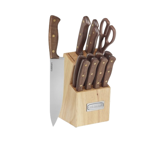Walnut Triple Rivet 14 Piece Knife Block Set | Cuisinart Cutlery