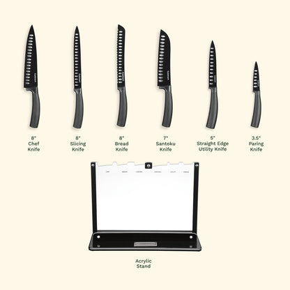 Nonstick Edge 7 Piece Knife Block Set | Cuisinart Cutlery