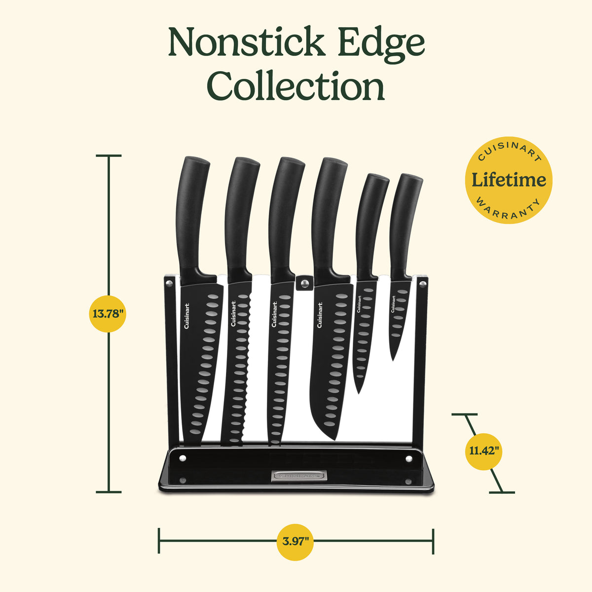 Nonstick Edge 7 Piece Knife Block Set | Cuisinart Cutlery