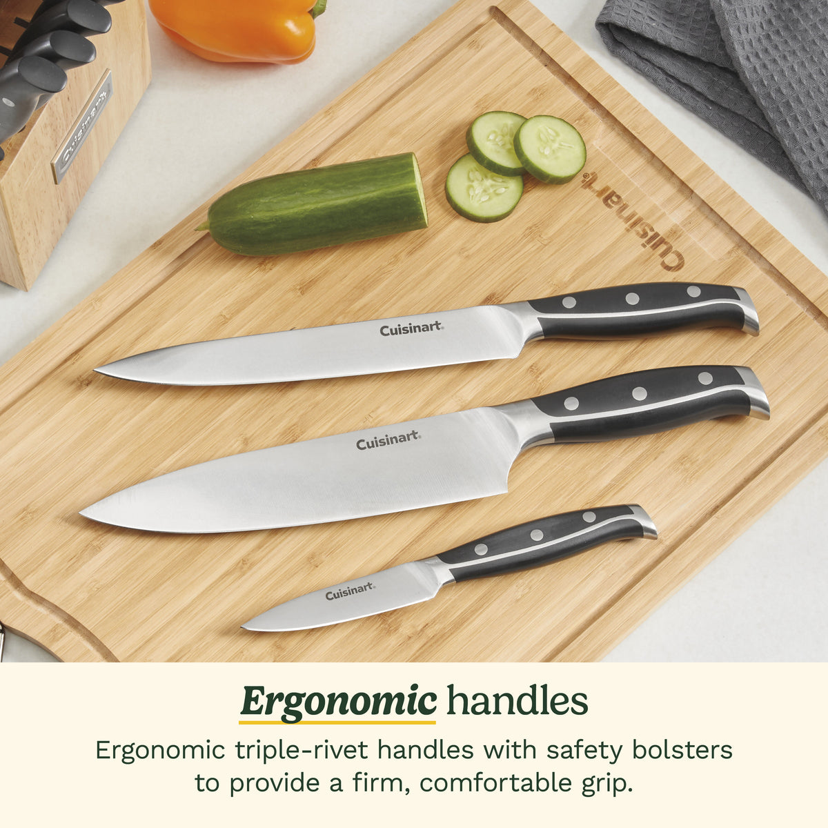 Nitrogen 15pc Cutlery Knife Block Set | Cuisinart Cutlery