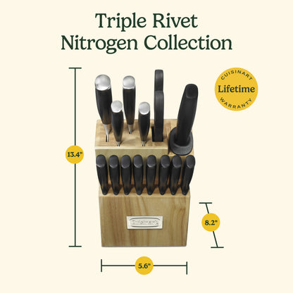 Nitrogen 15pc Cutlery Knife Block Set | Cuisinart Cutlery
