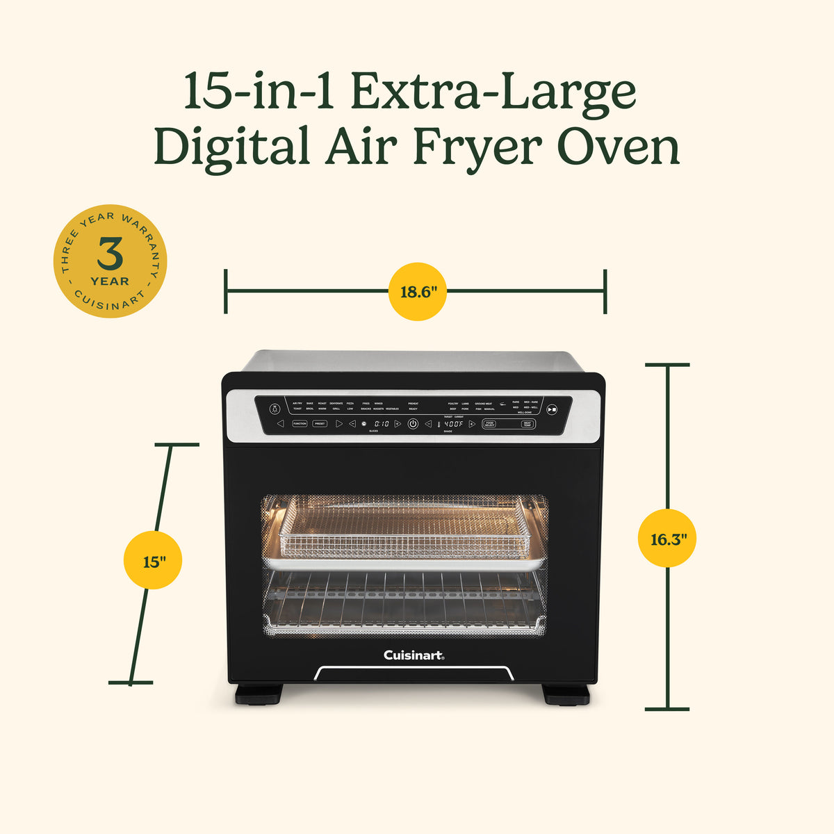 15-in-1 Extra-Large Digital Air Fryer Oven (TOA-112) | Cuisinart Appliances
