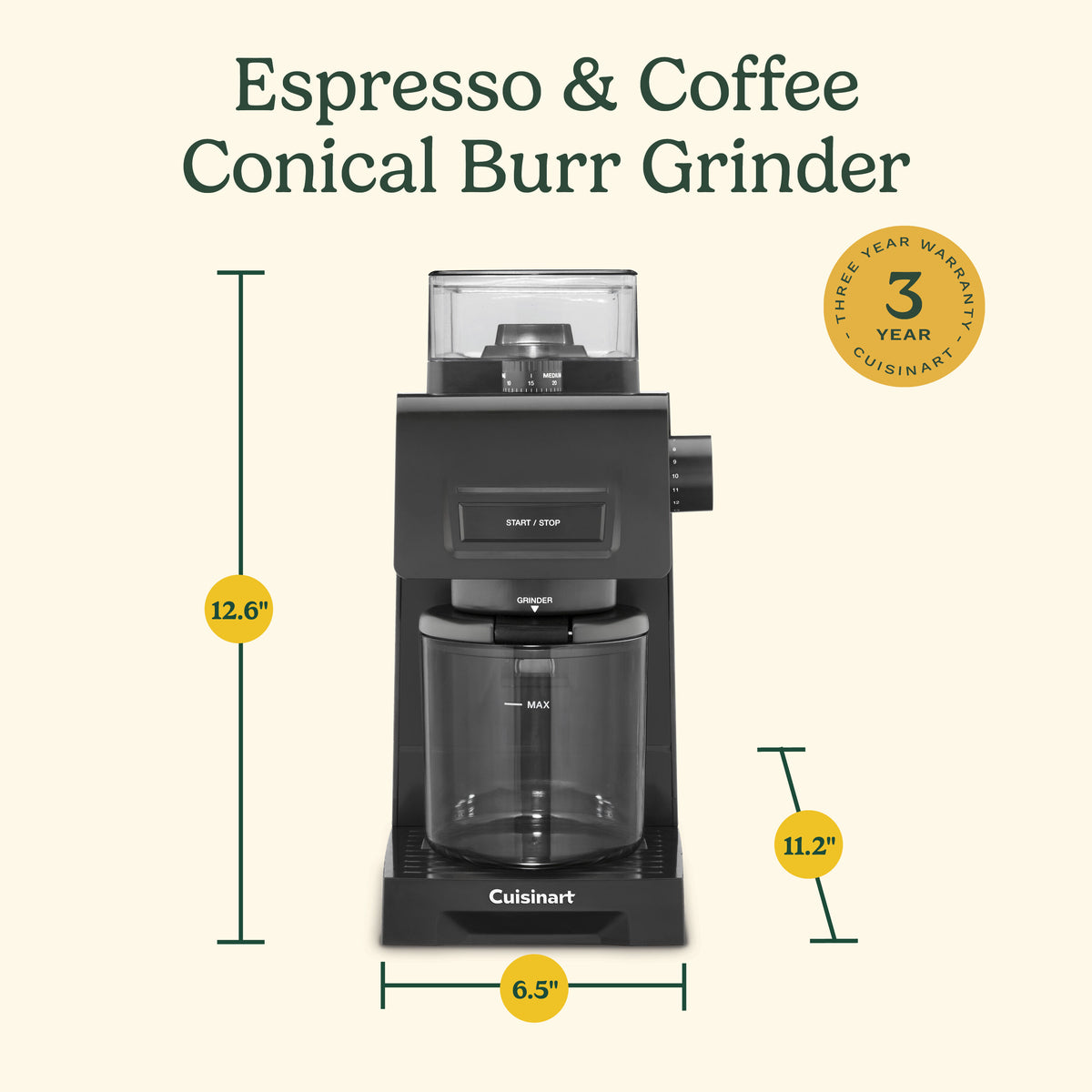 Espresso & Coffee Conical Burr Grinder | Cuisinart Appliances