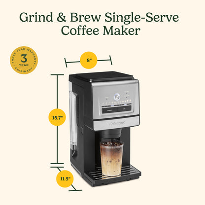 Grind & Brew Single Serve Coffee Maker (DGB-30) | Cuisinart Appliances