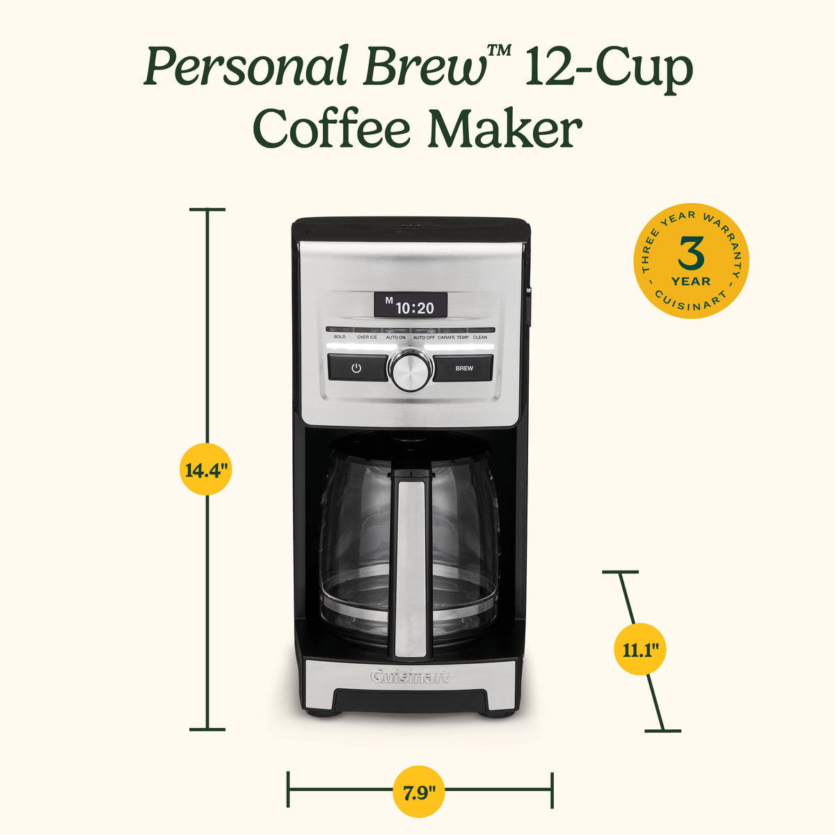 Personal Brew™ 12-Cup Coffee Maker | Cuisinart Appliances