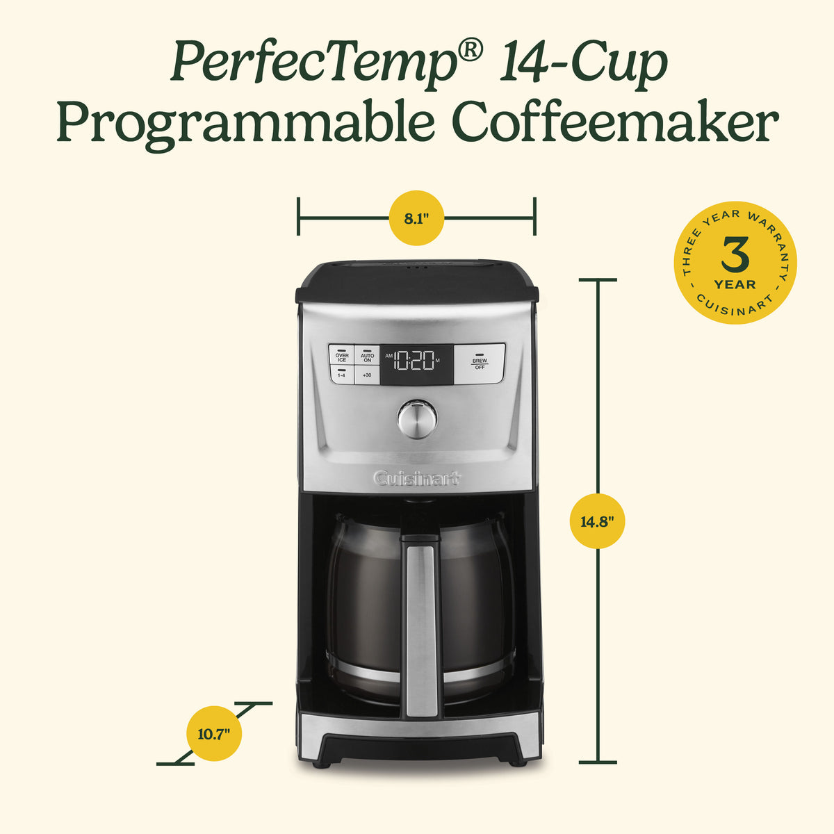 PerfecTemp® 14-Cup Coffee Maker with Over Ice | Cuisinart Appliances