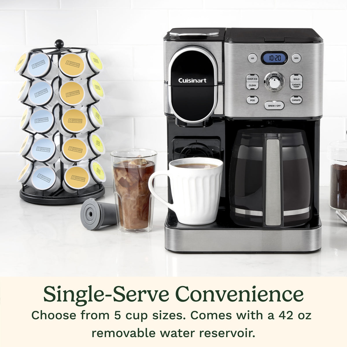 2-in-1 Coffee Maker: Single-Serve, Drip, Hot/Iced | Cuisinart Appliances