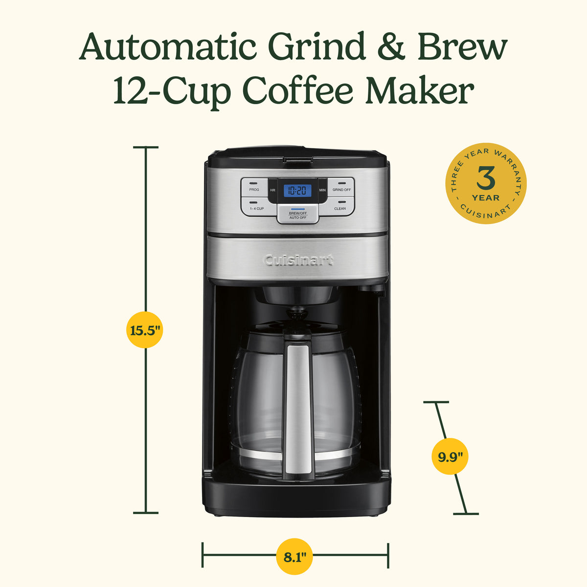 Automatic Grind & Brew 12 Cup Coffee Maker | Cuisinart Appliances