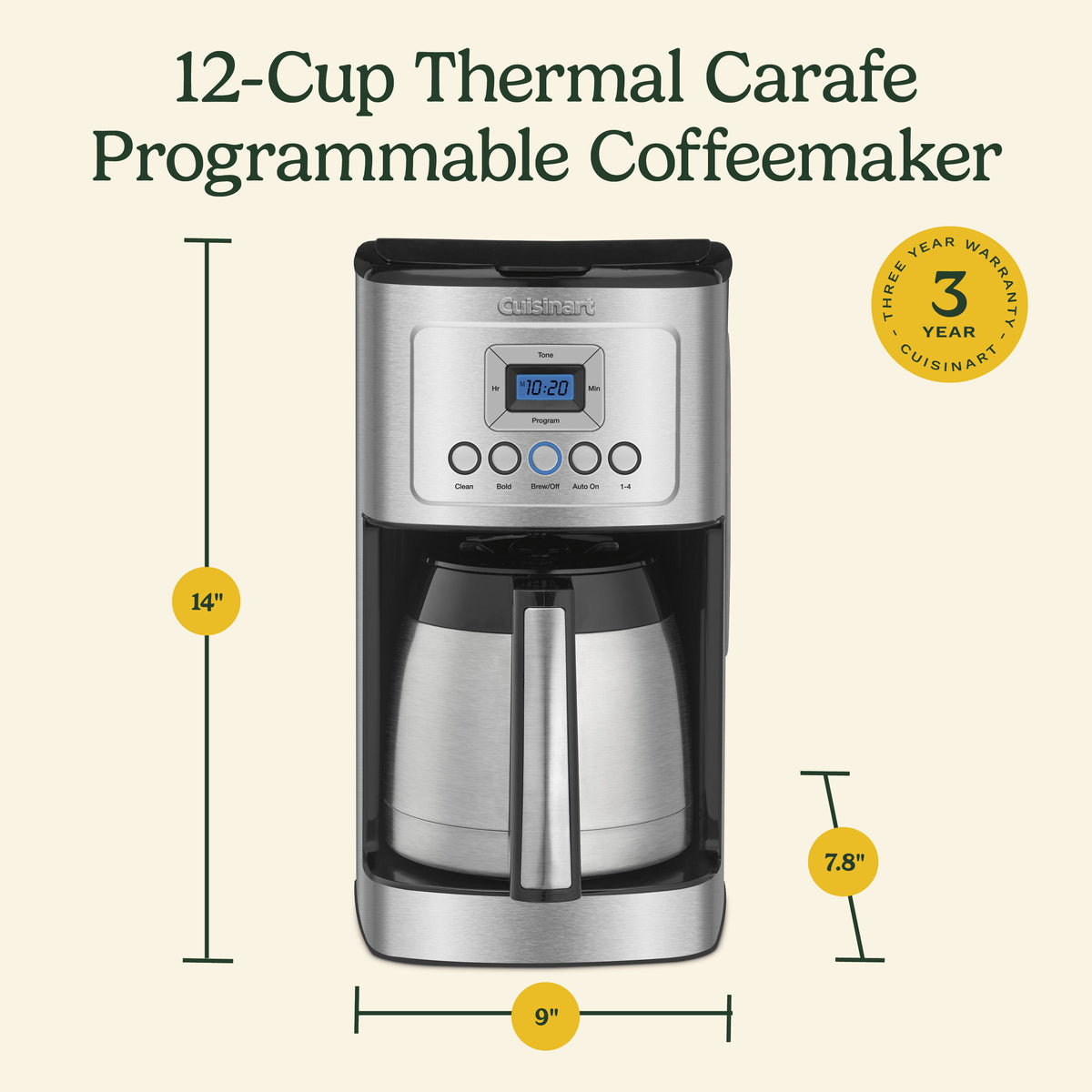 Programmable Thermal Coffee Maker (12 Cup) | Cuisinart Appliances