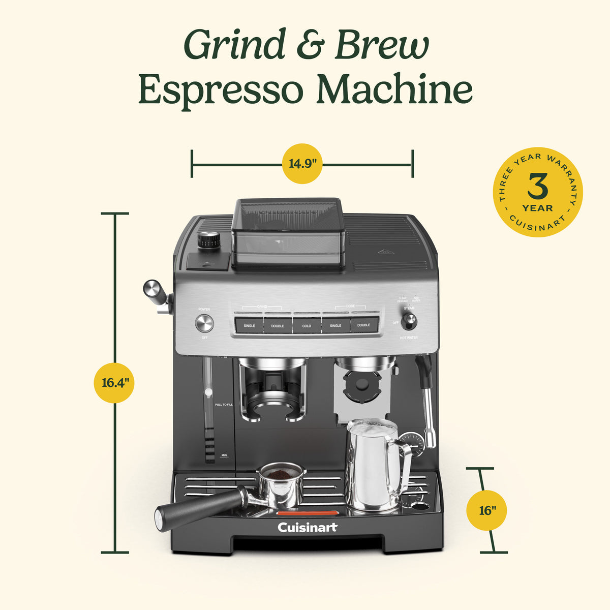 Espresso Bar™ Grind & Brew Espresso Machine | Cuisinart Appliances