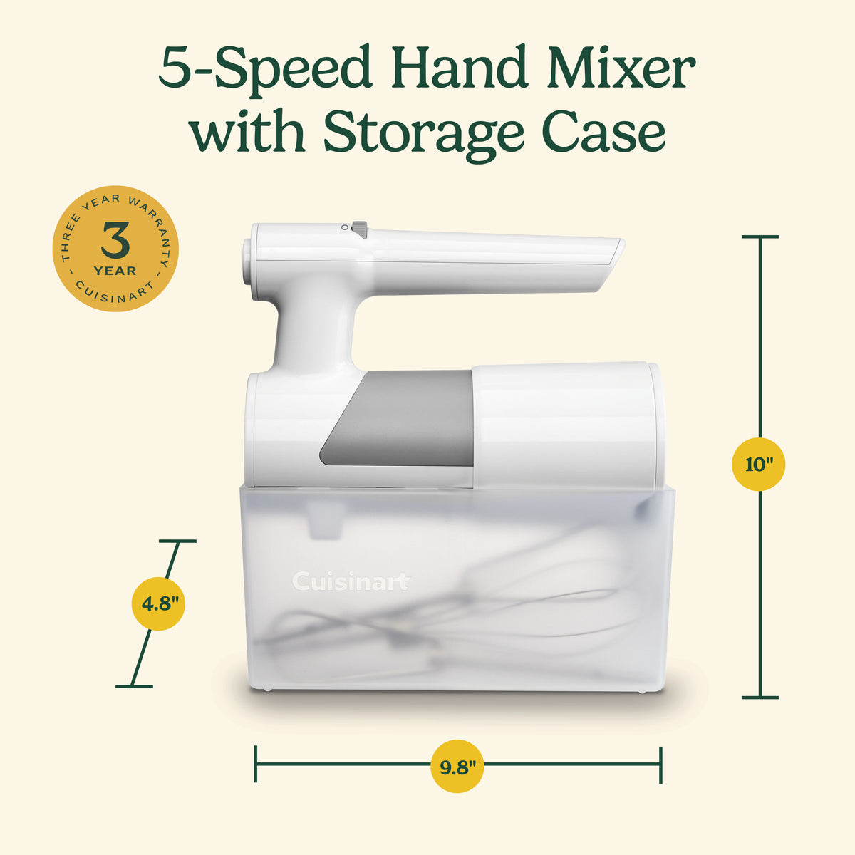 5 Speed Hand Mixer with Storage Case | Cuisinart Appliances
