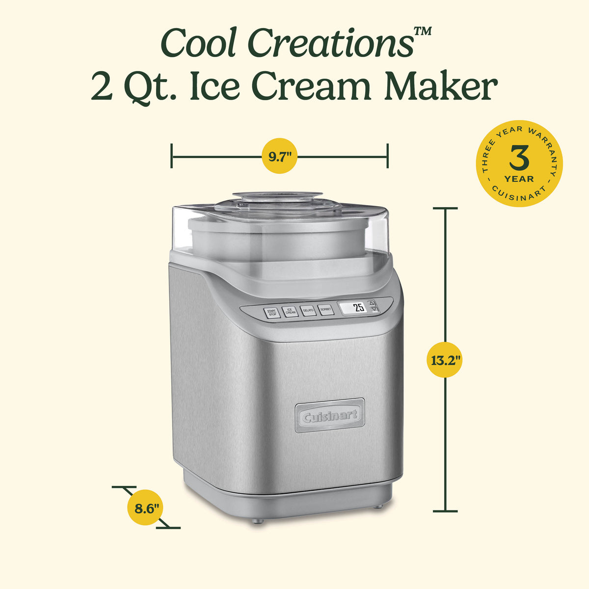 Cool Creations 2 Quart Ice Cream Maker | Cuisinart Appliances