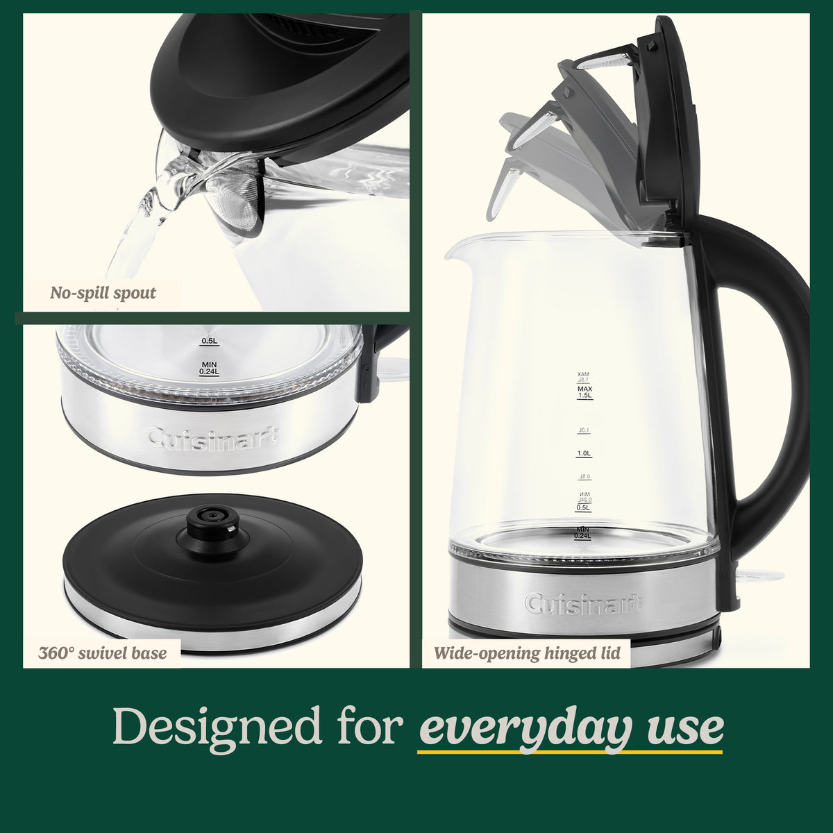 Clear 1.5L Kettle | Cuisinart Appliances