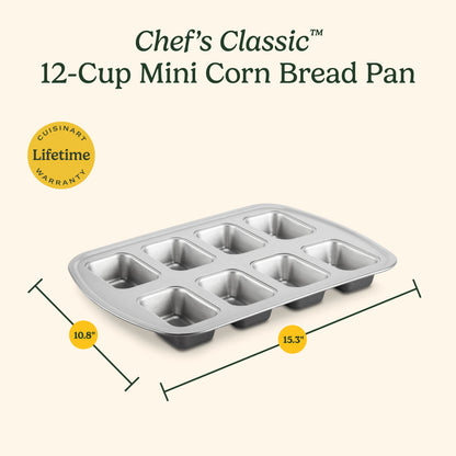 Chef's Classic™ Non-Stick 8-Cup Mini Cornbread Pan | Cuisinart Bakeware
