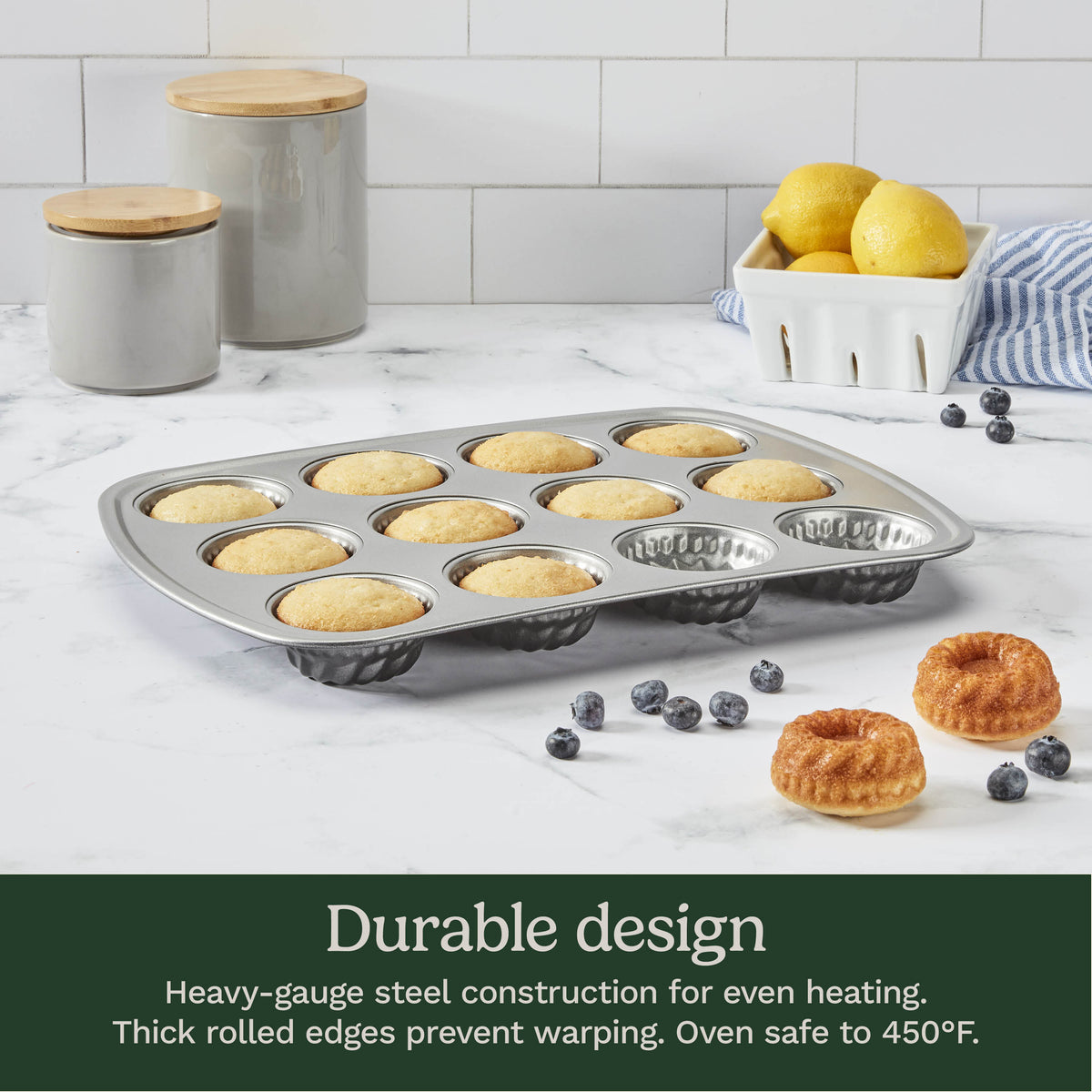 Chef's Classic™ Non-Stick 12-Cup Mini Fluted Cake Pan | Cuisinart Bakeware