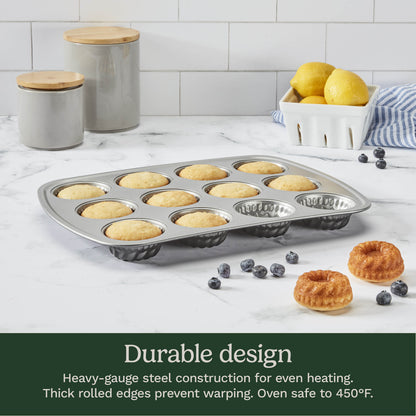 Chef's Classic™ Non-Stick 12-Cup Mini Fluted Cake Pan | Cuisinart Bakeware