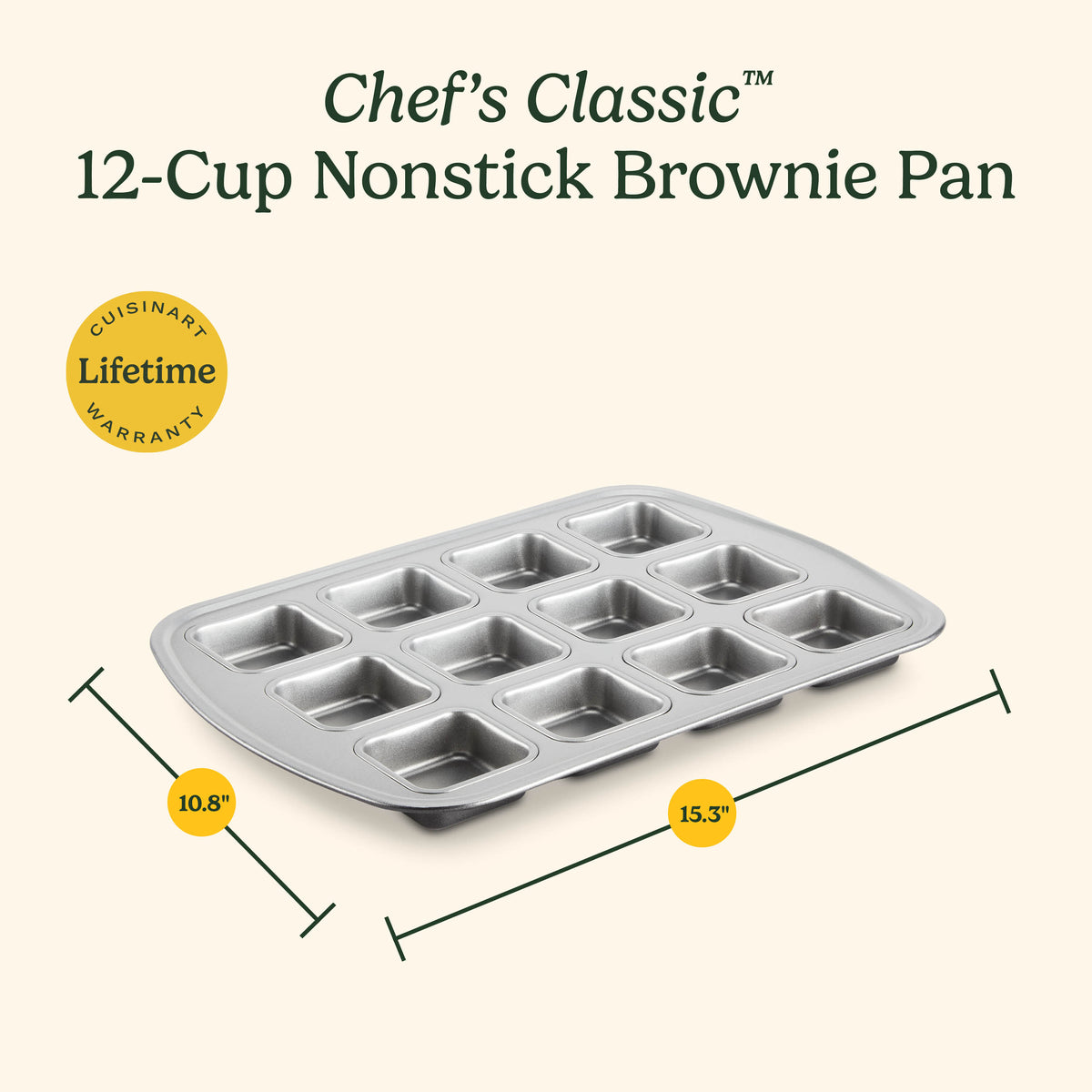 Chef's Classic™ Non-Stick 12-Cup Mini Brownie Pan | Cuisinart Bakeware