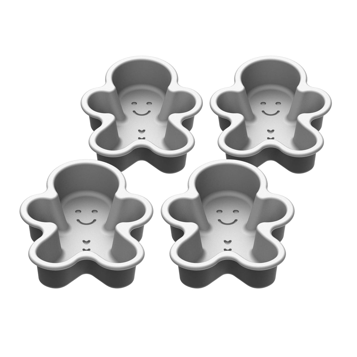 4-pc 4" x 5" Mini Gingerbread Man Set | Cuisinart Bakeware