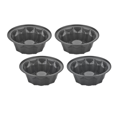 4-pc 4.5" Mini Fluted Cake Pan Set | Cuisinart Bakeware