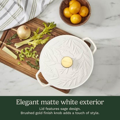Earth & Essence 5 Qt. Casserole with Cover - Sage Design | Cuisinart Cookware