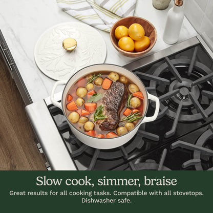 Earth & Essence 5 Qt. Casserole with Cover - Sage Design | Cuisinart Cookware