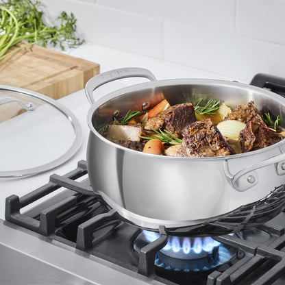 PureClad™ Triple-Ply 4.5 Qt. Stainless Steel Dutch Oven wth Cover | Cuisinart Cookware