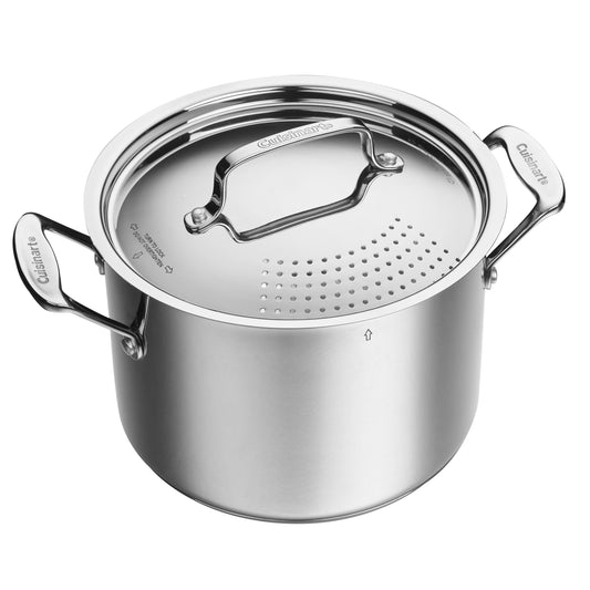 Chef's Classic™ 6 Quart Stockpot with Straining Cover | Cuisinart Cookware