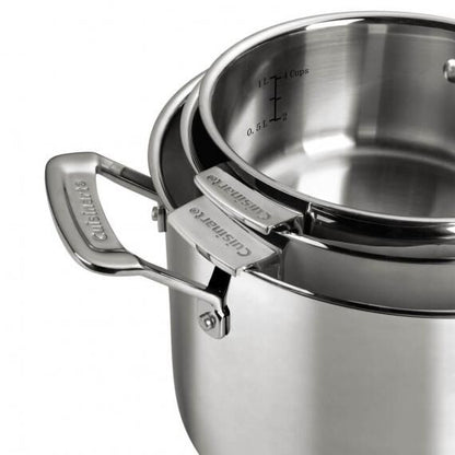 11-Pc SmartNest Stainless Steel Cookware Set | Cuisinart Cookware