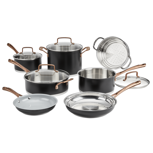 Matte Black Elegance Cookware Set, 11-Piece | Cuisinart Cookware