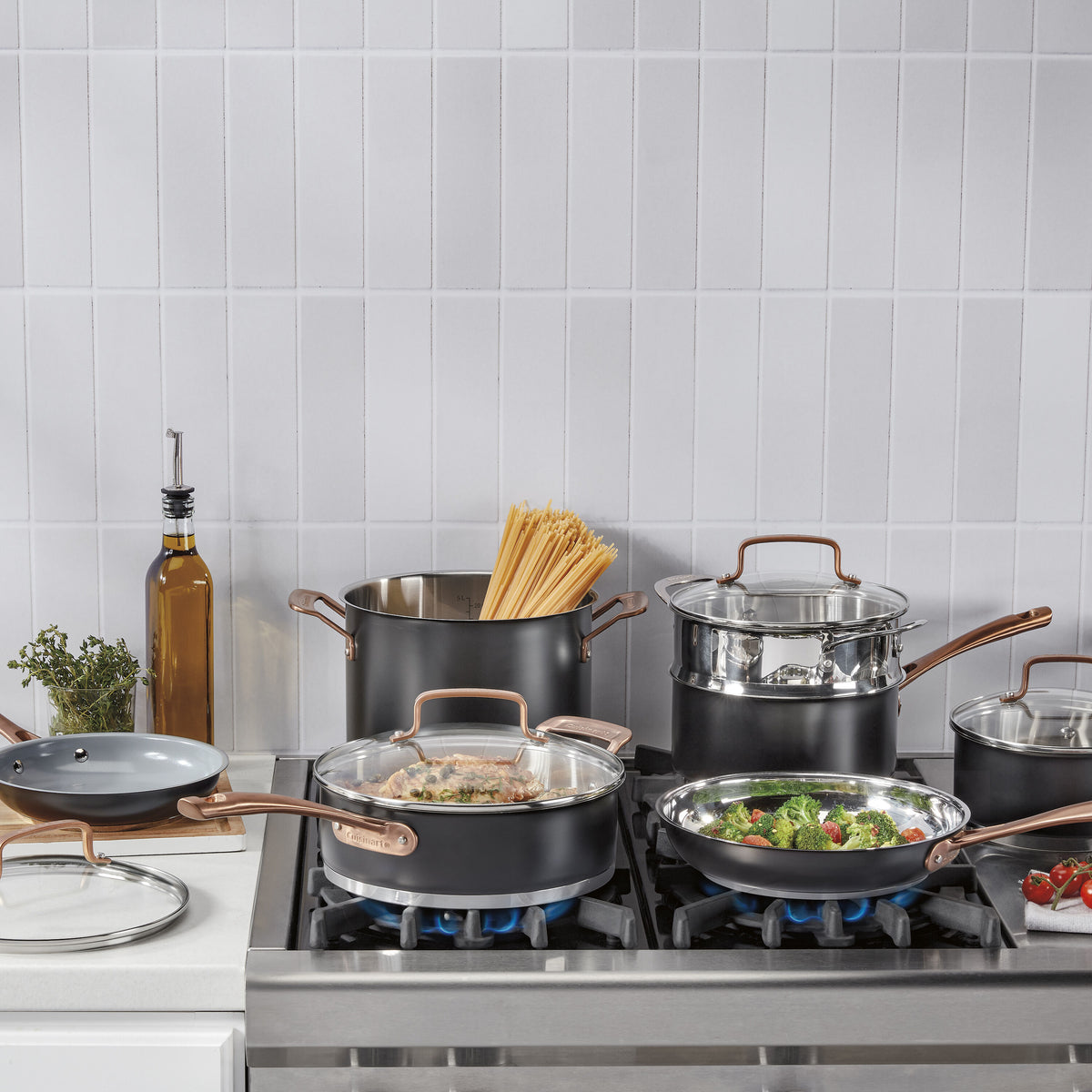 Matte Black Elegance Cookware Set, 11-Piece | Cuisinart Cookware