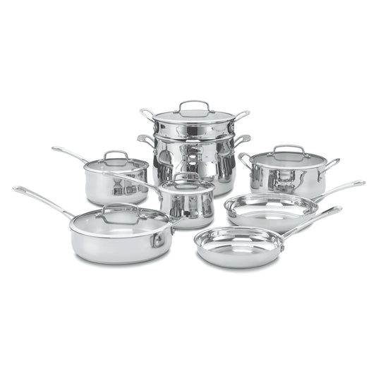 13-Pc Contour Stainless Cookware Set | Cuisinart Cookware