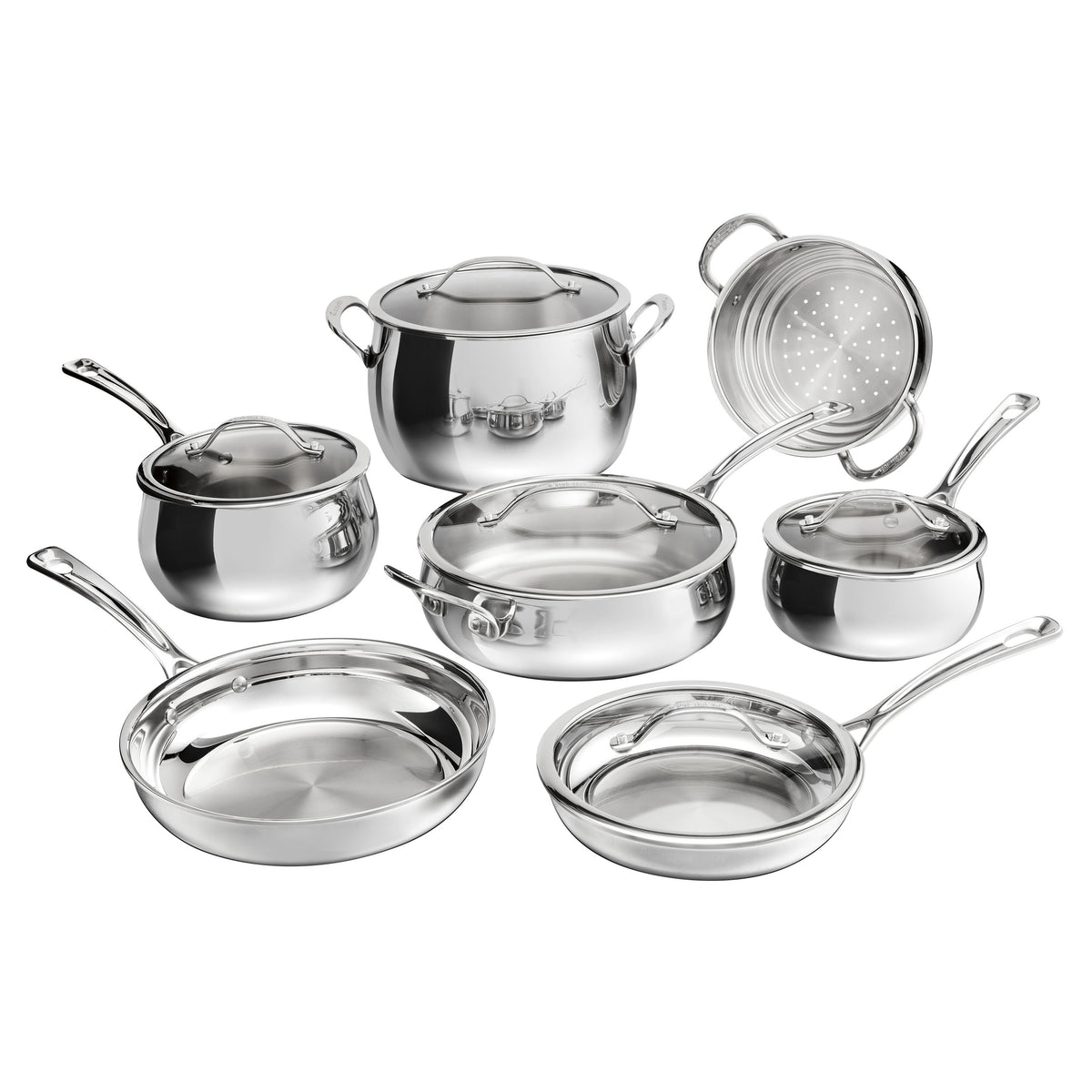 12-Pc PureClad™ Tri-Ply Stainless Cookware Set | Cuisinart Cookware