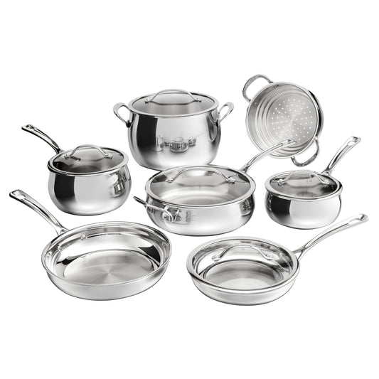 12-Pc PureClad™ Tri-Ply Stainless Cookware Set | Cuisinart Cookware