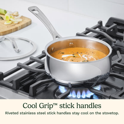 12-Pc PureClad™ Tri-Ply Stainless Cookware Set | Cuisinart Cookware