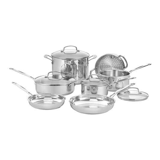 11-Pc Chef's Classic Stainless Cookware Set | Cuisinart Cookware