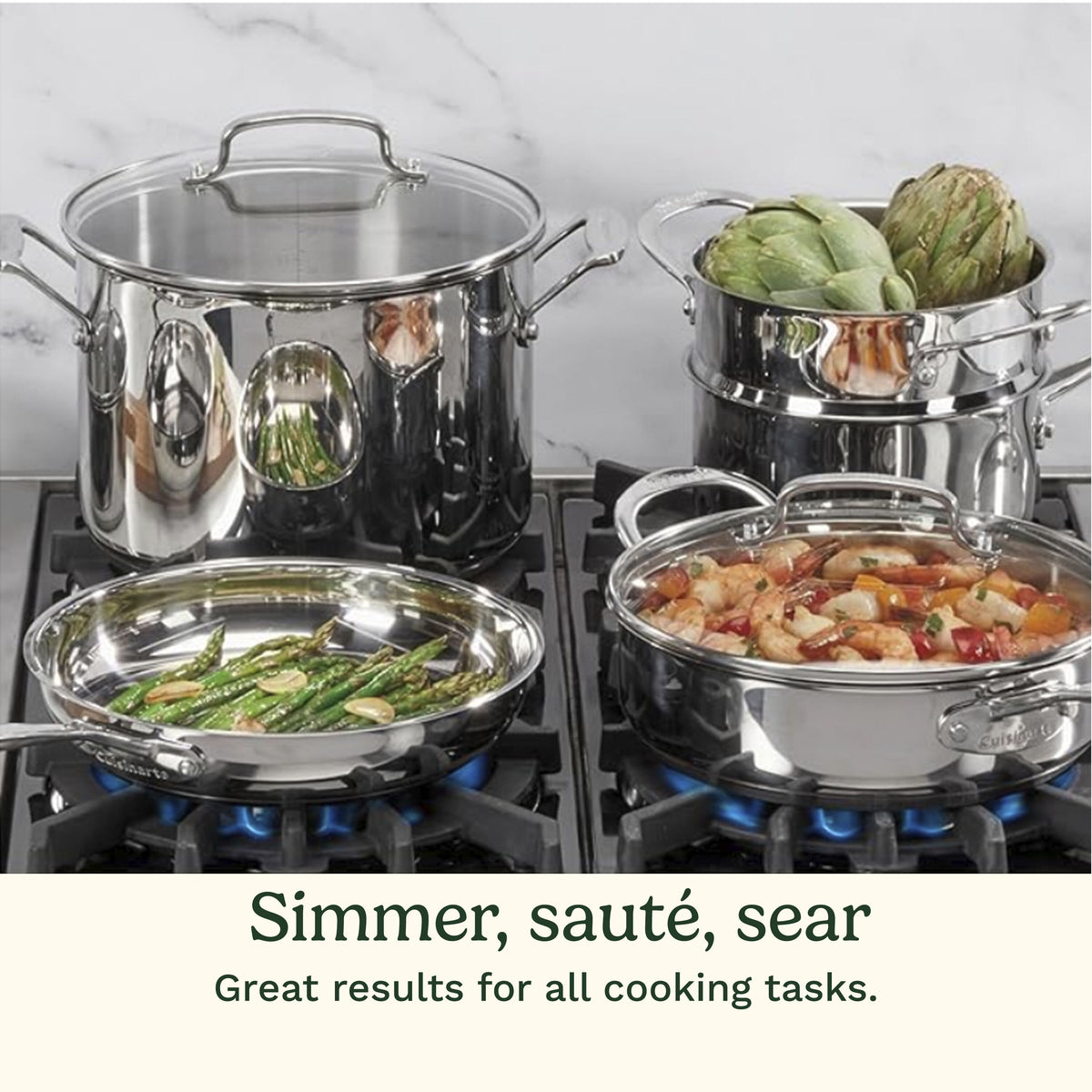 11-Pc Chef's Classic Stainless Cookware Set | Cuisinart Cookware