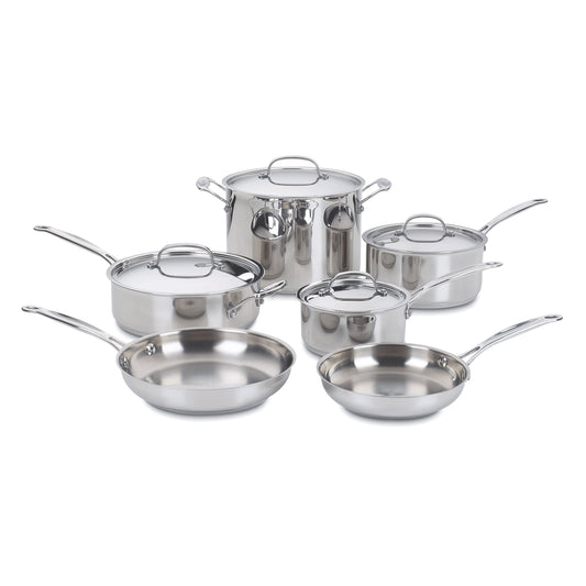 10-Pc Chef's Classic™ Stainless Cookware Set | Cuisinart Cookware