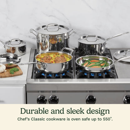 10-Pc Chef's Classic™ Stainless Cookware Set | Cuisinart Cookware